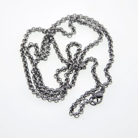 Schakelketting RVS met ronde schakels en lobster sluiting - 55cm - 2,5mm