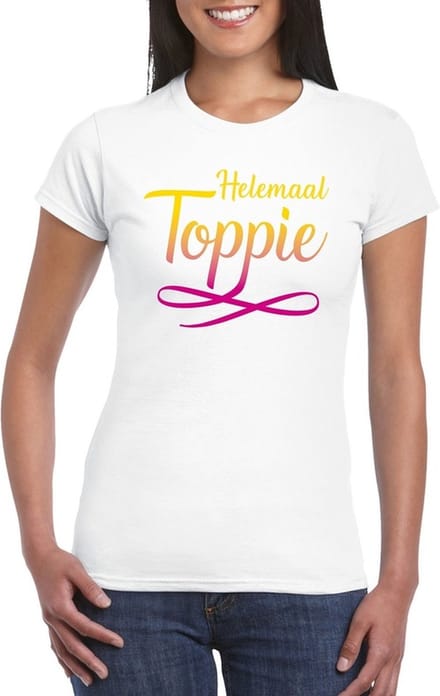 Helemaal Toppie t-shirt wit dames M