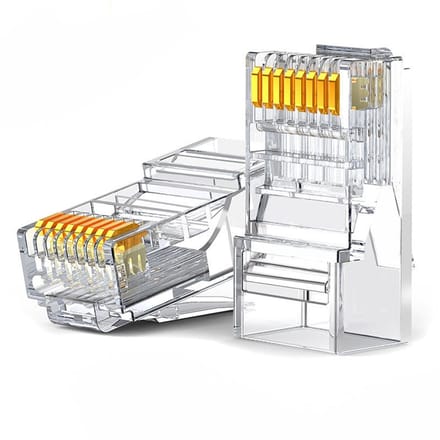 Ugreen - 10x - Stekker Connector Terminal RJ45 8P8C Cat - 6 - Transparant - (50961)