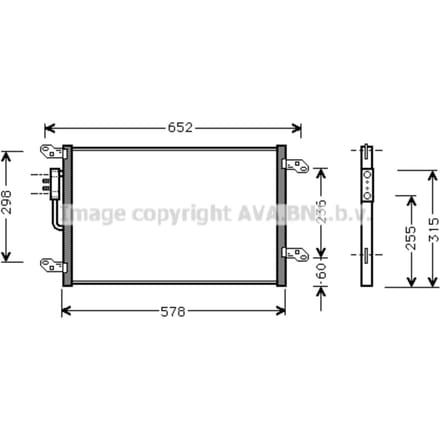 Condensator, airconditioning AVA COOLING LC5080 AVA