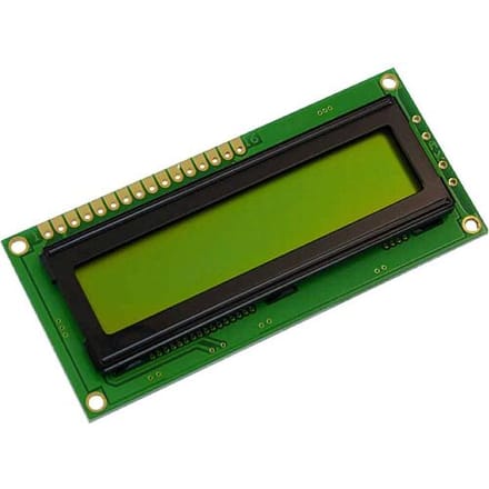 Display Elektronik LC-display 16 x 2 Pixel (b x h x d) 80 x 36 x 6.6 mm DEM16213SYH