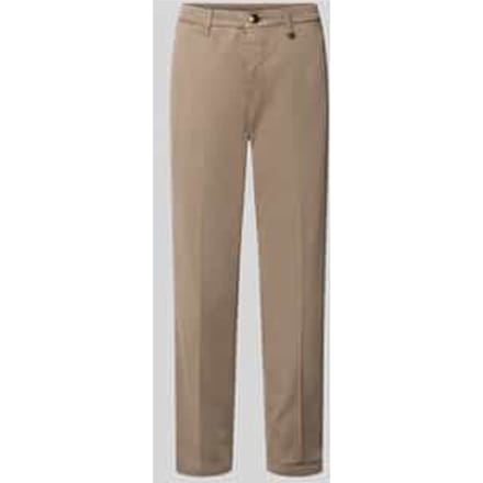 Chino met labeldetail, model 'CHINO TURN UP'