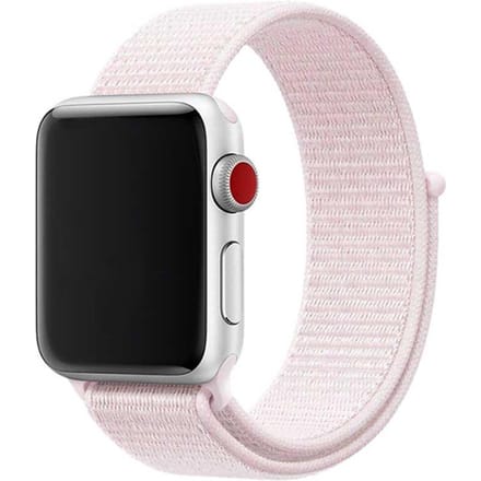 2+1 | Apple Watch Bandje Osvo - Geweven - Nylon - Licht Roze