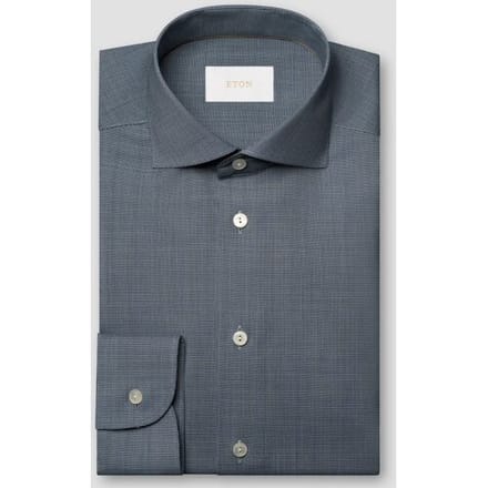 Eton Overhemd Reda Super 120s Merino Abstract Mini Pattern Navy / male