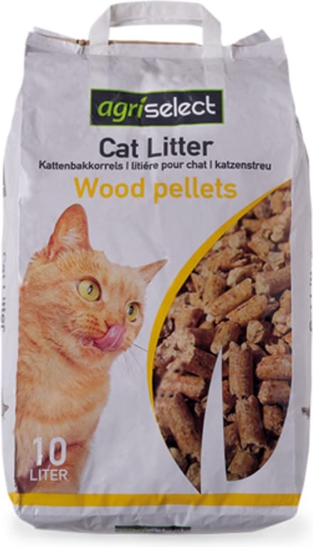 Houtkorrels Kattenbakvulling AGRISELECT - Biologisch, Hoog Absorberend, 20 Ltr