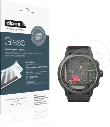 dipos – 2x Matte Pantserfolie geschikt voor COROS APEX 2 Pro | 9H Screenprotector