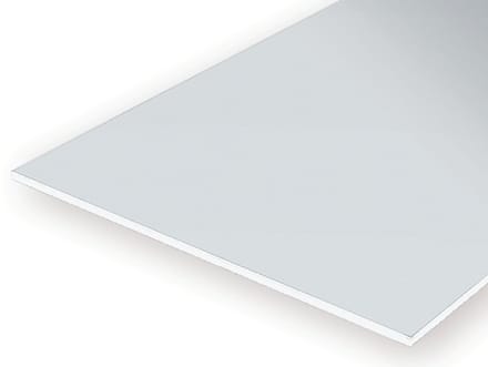 Evergreen Modelbouwdecoratie - 9100 Vlakke Plaat Wit 2,5mm Dik - 1 stuk Styreen