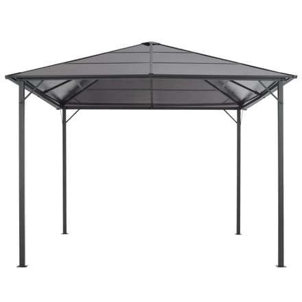vidaXL - Prieel - met - dak - 3x3 - m - aluminium - antracietkleurig