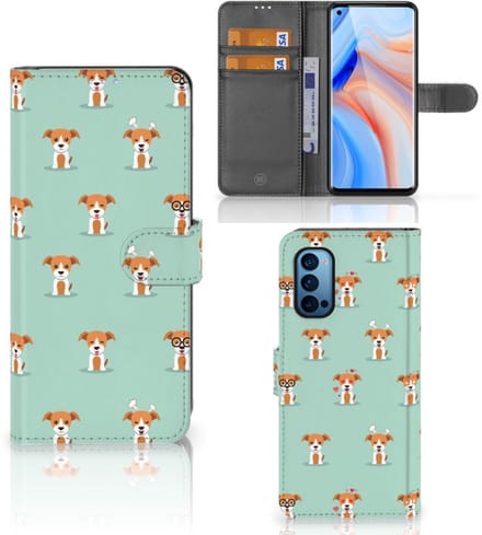 OPPO Reno 4 Pro 5G Telefoonhoesje met Pasjes Pups