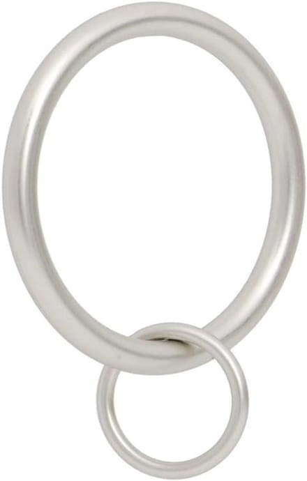Gordijnringen - Ringlussen Oogringen - Gordijnen Ophangen - Set van 14 - 43 cm buitendiameter - Satijn Nikkel