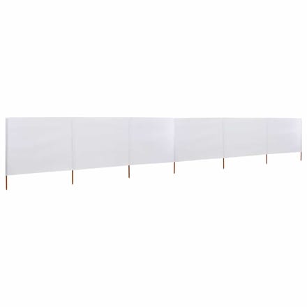 vidaXL - Windscherm - 6-panelen - 800x80 - cm - stof - wit