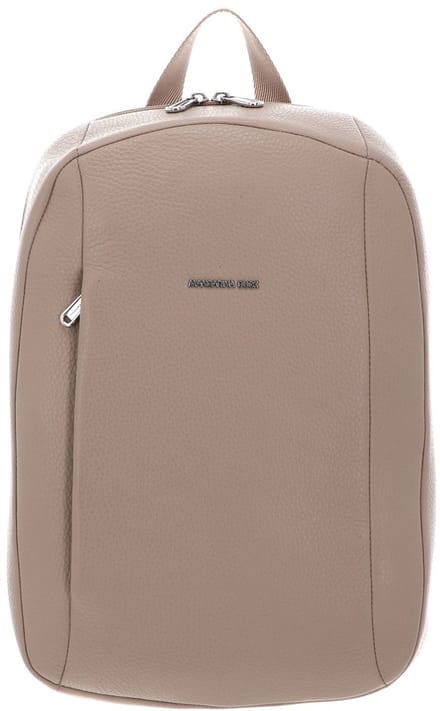 MANDARINA DUCK Leren rugzak met laptopvak Mellow Leather Backpack Warm Taupe