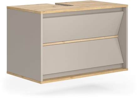 Vicco Edelin Wastafelonderkast – 80 x 50 cm met 2 lades Kasjmier