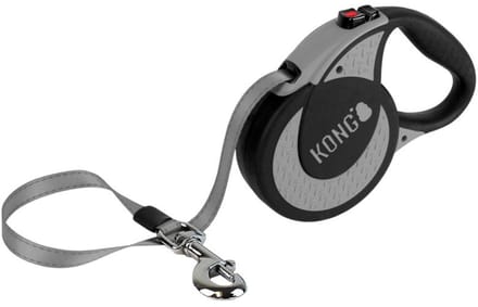 Kong Ultieme Intrekbare Leiband Grijs XL, ca 70kg hond
