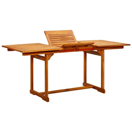 vidaXL - Tuintafel - (120-170)x80x75 - cm - massief - acaciahout