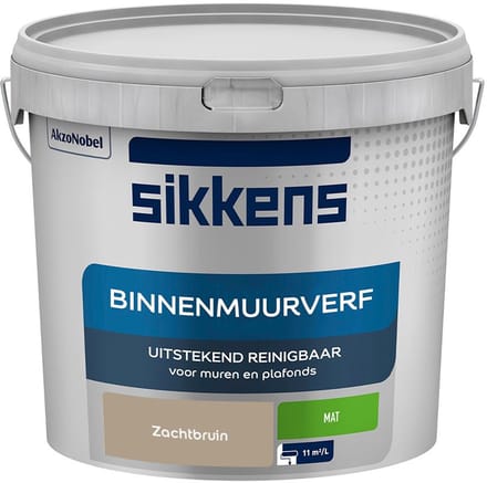 Sikkens - Binnenmuurverf Mat - Zachtbruin - Mengverf - 5 L