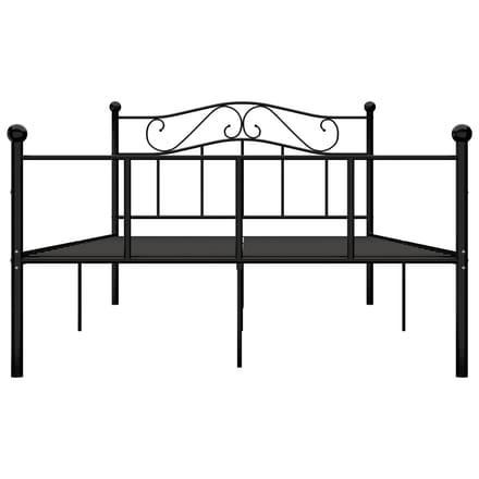 vidaXL - Bedframe - metaal - zwart - 160x200 - cm