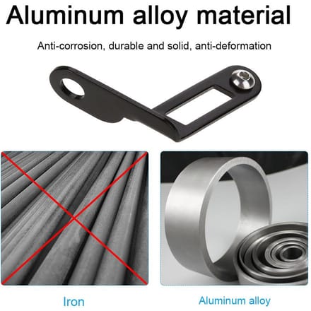 Support de plaque d'immatriculation de vélo de course en alliage d'aluminium durable ZTTO(Noir) noir