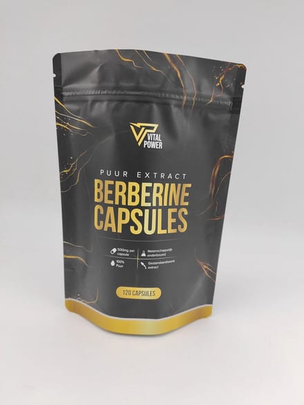 VitalPower - Berberine Capsules 500mg - 120 Capsules - 100% Pure Berberine Extract