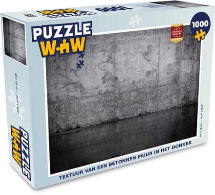 Puzzel Beton - Muur - Donker - Legpuzzel - Puzzel 1000 stukjes volwassenen