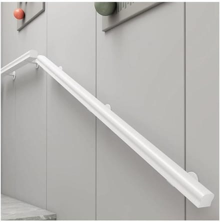 Trapleuning - Muursteun - Veiligheid Bieden - Massief Hout - 30 cm - Wit