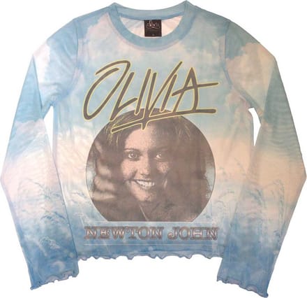 Olivia NewtonJohn - Circle Photo Longsleeve top - S - Blauw