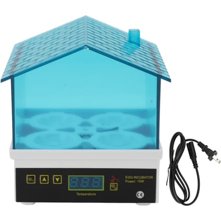 Kleine Eierbroedmachine 4 Eierplaatsen Instelbare Temperatuur Vochtigheid Draagbaar Automatisch Eieren Uitbroeden blue