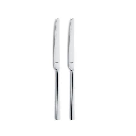 Amefa Moderno - 2-delige tafelmesset - hoogglans - zilverkleurig