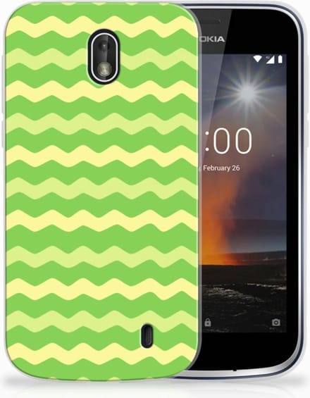 Nokia 1 TPU bumper Waves Green