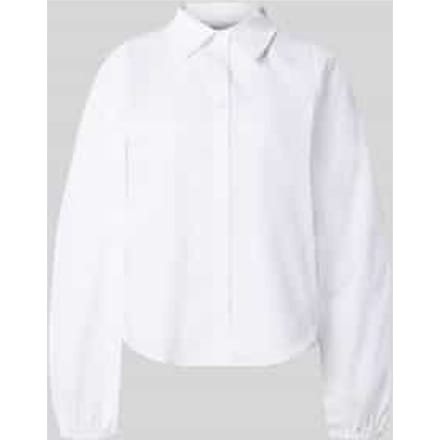 Regular fit overhemdblouse met ballonmouwen model 'Sunna'