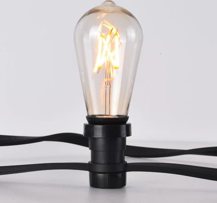 Prikkabel set met 3,5W filament lampen Ø60: optie dimbaar