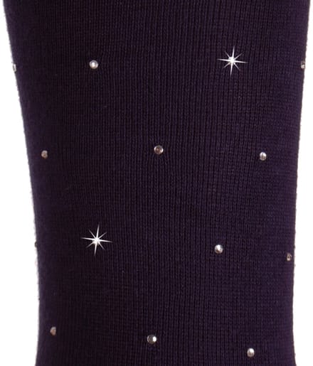 Kindermaillot donkerblauw met strass-134/146