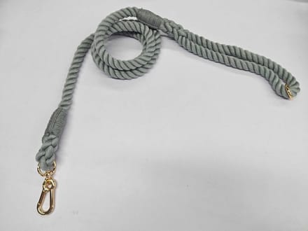 Cavlicious® - honden leiband - hondenriem - zacht katoen - 1.50m - grijs