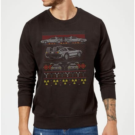 Back To The Future Back In Time For Christmas Kersttrui - Zwart - S