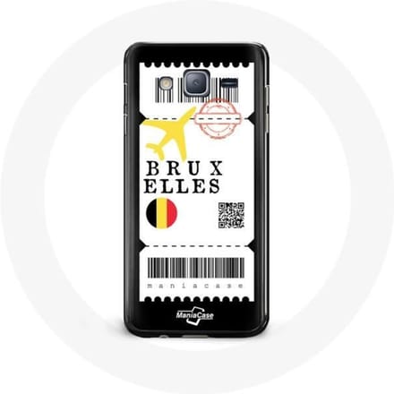 Case voor Samsung Galaxy J3 Vliegticket Brussel België