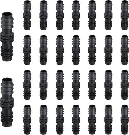 Set van 30 Stuks 16 mm Tuinslang Koppelingen, Plastic Slangkoppelingen voor Druppelirrigatie en Besproeiingssystemen