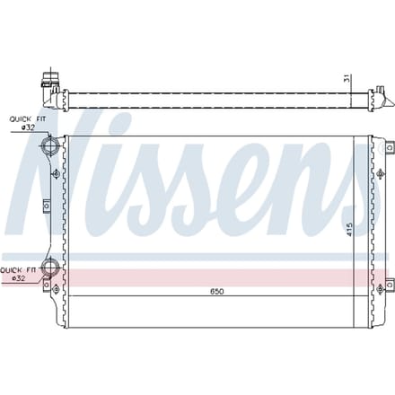 Radiator, motorkoeling NISSENS 65280A