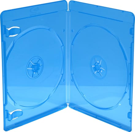 MediaRange BOX39-2-50 CD-doosje Blu-Ray-doos 2 schijven Blauw, Transparant