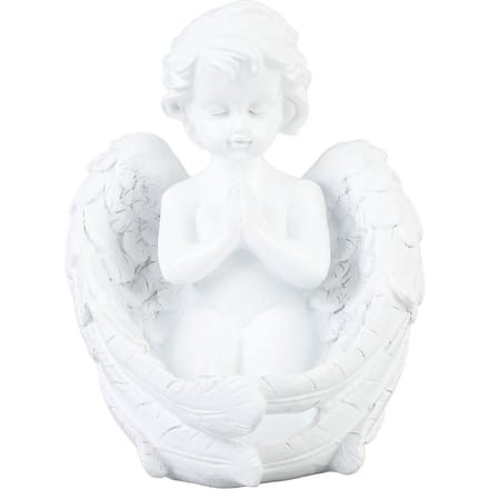 Kandelaar Ornament Schattig Vintage Biddend Figuur Desktop Beeld voor Woonkamer Entree white