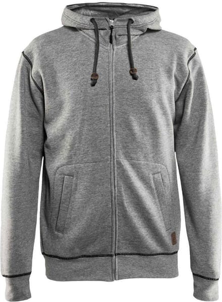 Blaklader 3398 Hooded Werksweater met Rits Grijs