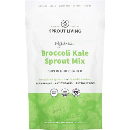 Mélange Bio de Pousses de Brocoli et de Chou Frisé, 4 oz (113g)