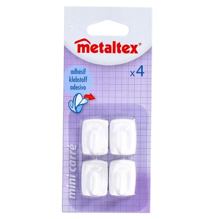 Metaltex Plakhaken 4  Stuks Vierkant
