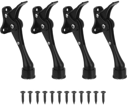 Dailygoods- Deurstopper Hoogte Verstelbaar - Kickdown Deurstopper - Rubberen Punt - Zinklegering - 2 Stuks - Duurzaam en Roestbestendig - Deurstoppers