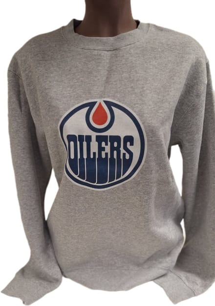 EDMONTON OILERS-GREY-CREWNECK-XL