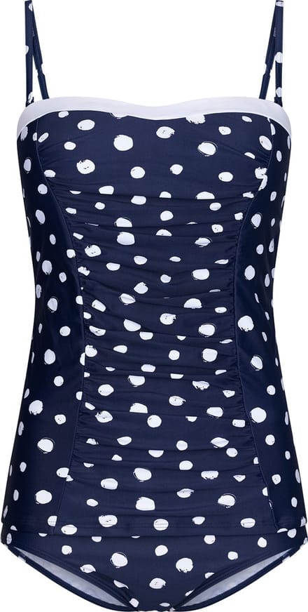 Dames Tankini Pastunette - White Dots - Blauw - Corrigerend - Maat 48