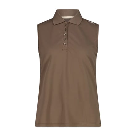 Cmp 3t59776 Mouwloze Polo Bruin L Vrouw