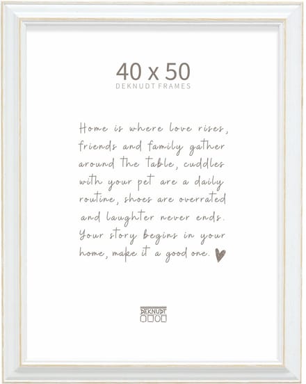 Deknudt Frames fotolijst S221H1 - wit met naturel accent - 40x50 cm