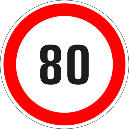 80 sticker - zelfklevende folie 100 mm