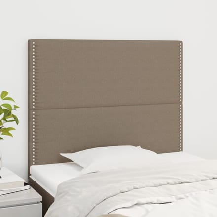 vidaXL - Hoofdbord - taupe - 100x5x118/128 - cm - Stof