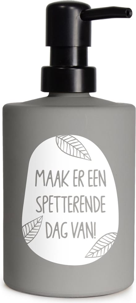 Creaties van hier - zeeppompje spetterende dag met houten hartje - glas